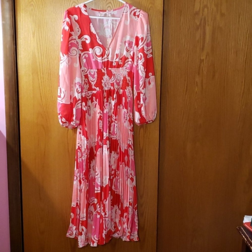 Traffic People Paisley Printed Aurora Midi Dress. Paisley. Damask. Medium/Large. - Picture 6 of 14